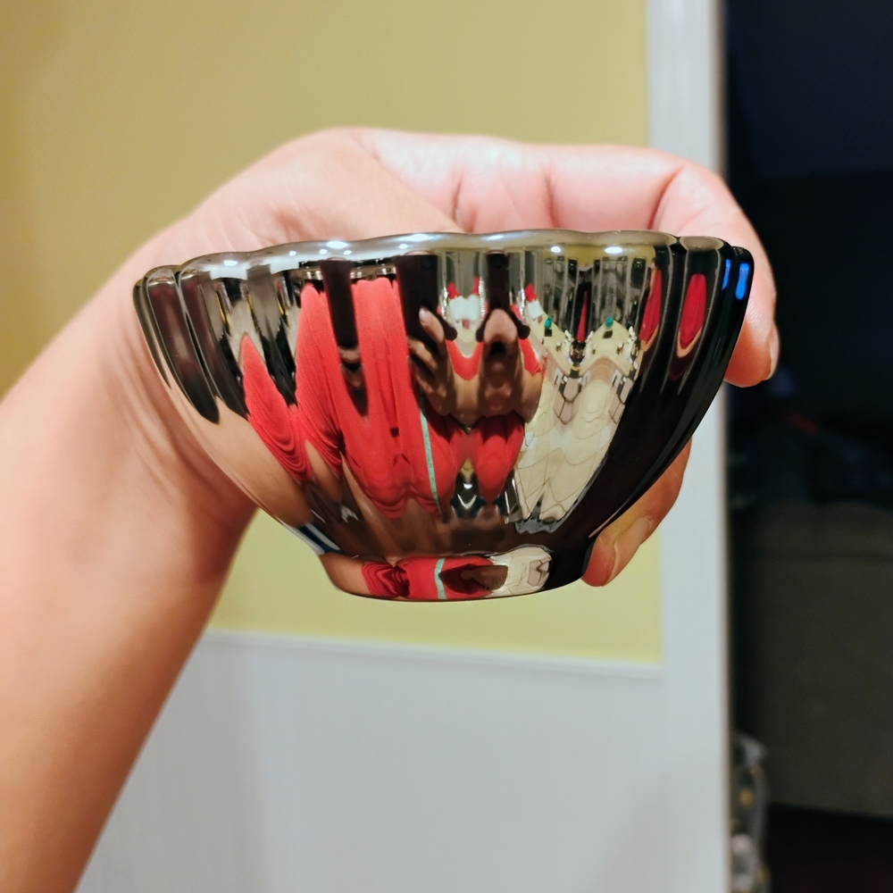 Pink And Silver Lotus Tea cup - Picture 3 of 6